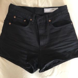Rag & Bone Black Denim Shorts